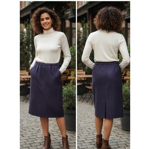 Vintage Joan Leslie Size 14 Wool Skirt Colorful Winter Skirt Knee Length Modest‎